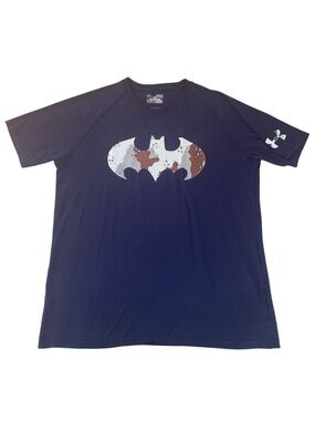 Under Armour Batman Men’s Medium Alter Ego HeatGear Navy Camo Performance Shirt